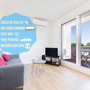 Cosy Confort - Climatisation, Balcon, Wifi - Proche Airbus, Purpan, Aéroport, Stade Ernest Wallon , Toulouse France